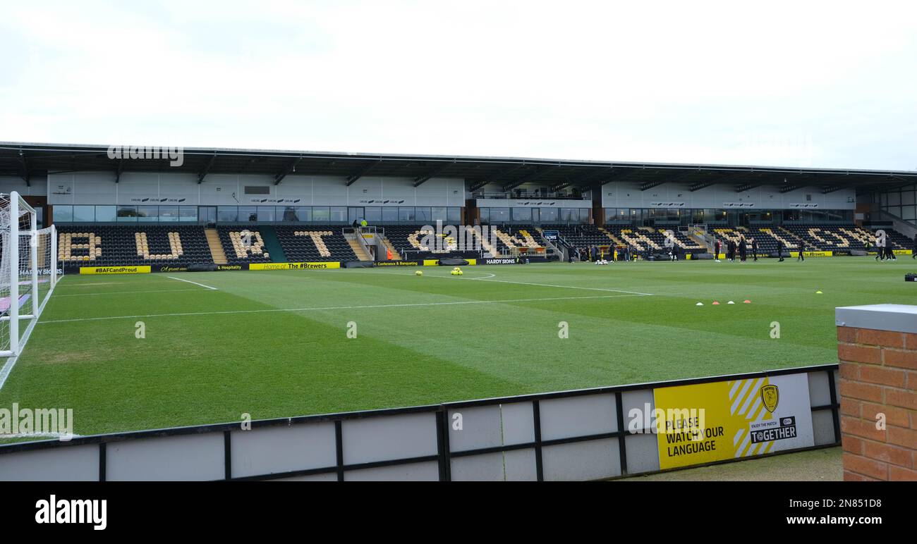 Pirelli Stadium, Burton, Staffordshire, Regno Unito. 11th Feb, 2023. League One Football, Burton Albion contro Exeter City; Pirelli Stadium prima dell'arrivo dei tifosi Credit: Action Plus Sports/Alamy Live News Foto Stock