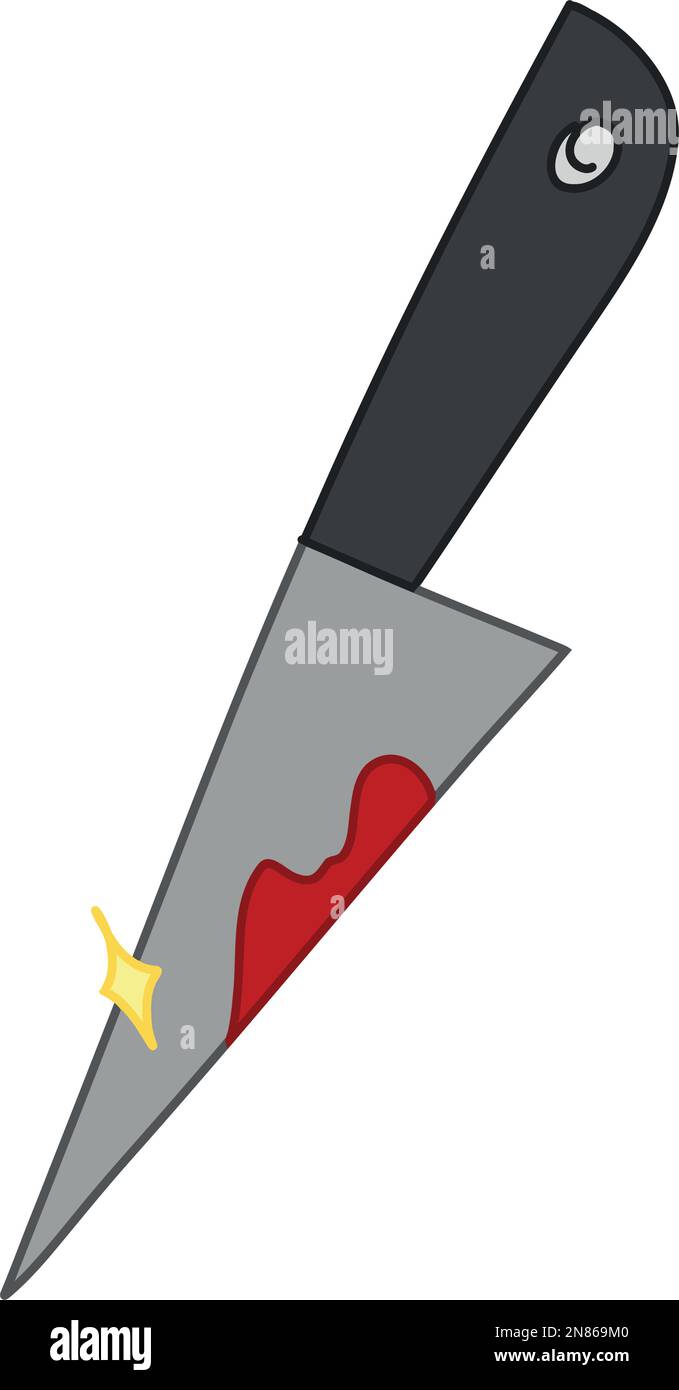 Coltello nel sangue, pastello Goth adesivi digitali, alternativa San Valentino vettore giorno EPS10 Illustrazione Vettoriale