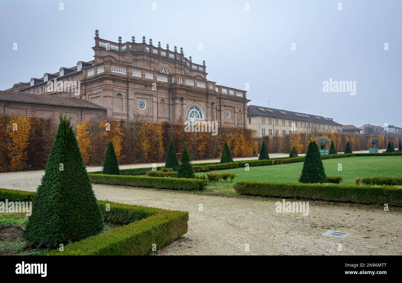 Il Palazzo di Venaria (in italiano Reggia di Venaria reale) è un'antica residenza reale e giardini situati a Venaria reale, nei pressi di Torino - Foto Stock