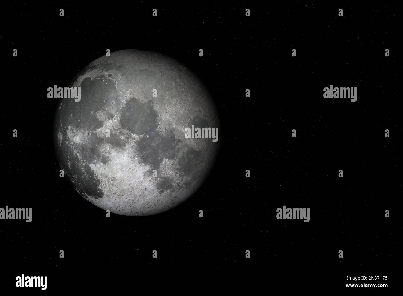 Fotografia digitale della Luna. Foto Stock