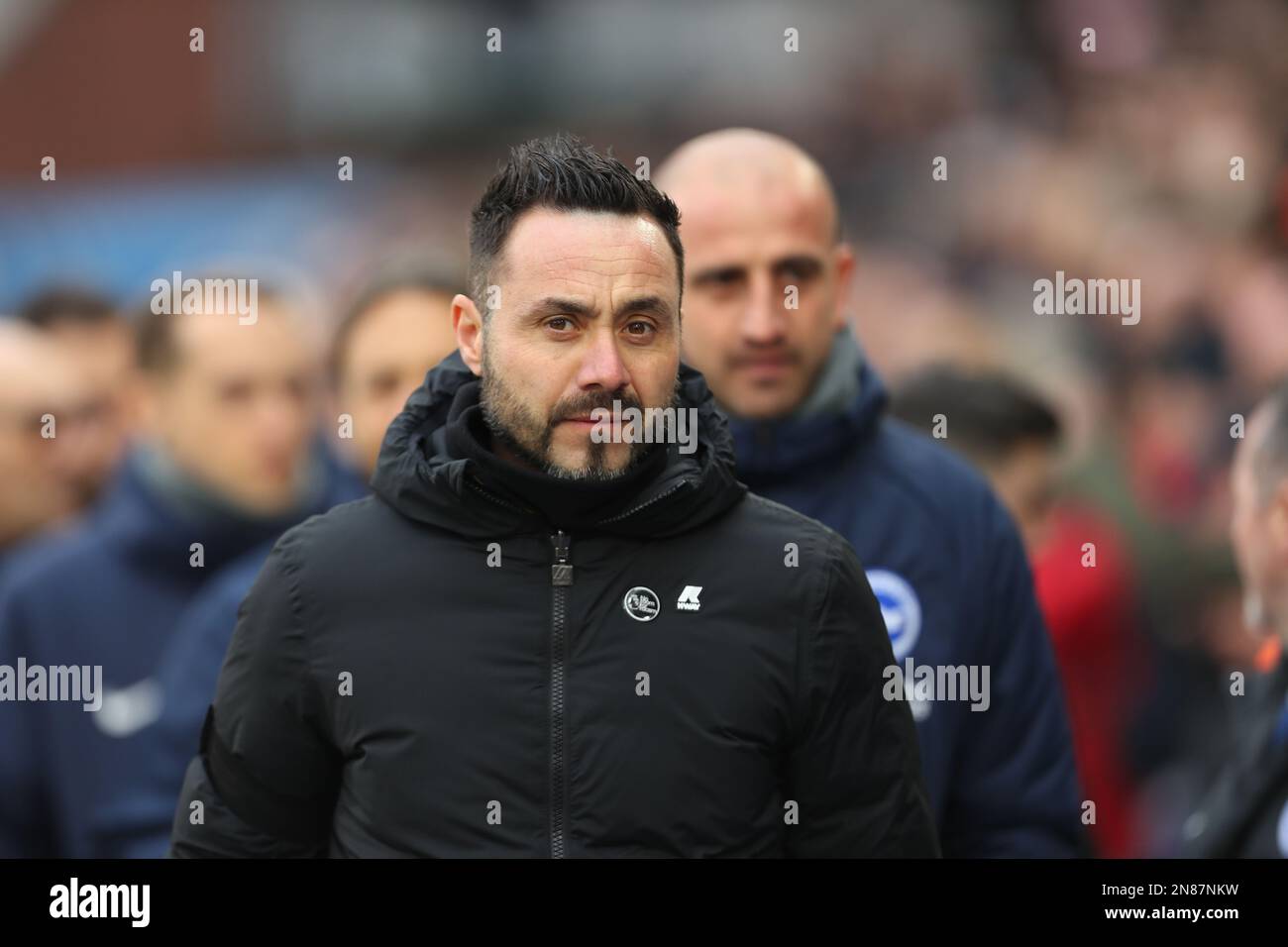 11th febbraio 2023; Selhurst Park, Crystal Palace, Londra, Inghilterra; Premier League Football, Crystal Palace contro Brighton e Hove Albion; il manager di Brighton e Hove Albion Roberto De Zerbi Credit: Action Plus Sports Images/Alamy Live News Foto Stock