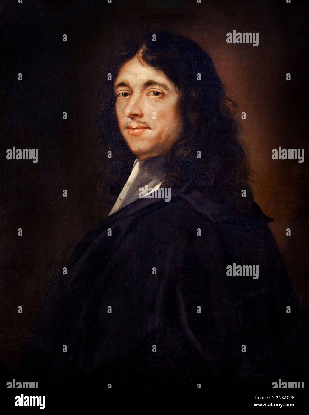 Pierre de Fermat. Ritratto del matematico francese, Pierre de Fermat (1607-1665) di Rolland Lefebvre, olio su tela, 19th ° secolo Foto Stock