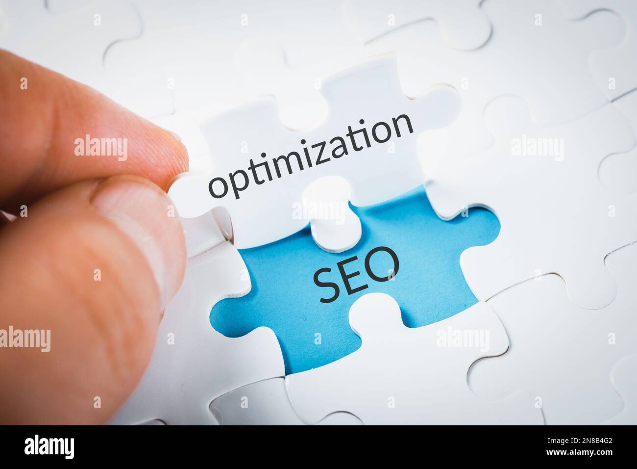 SEO Search Engine Optimization, posizionamento, ottimizzazione del sito web per i motori di ricerca Foto Stock