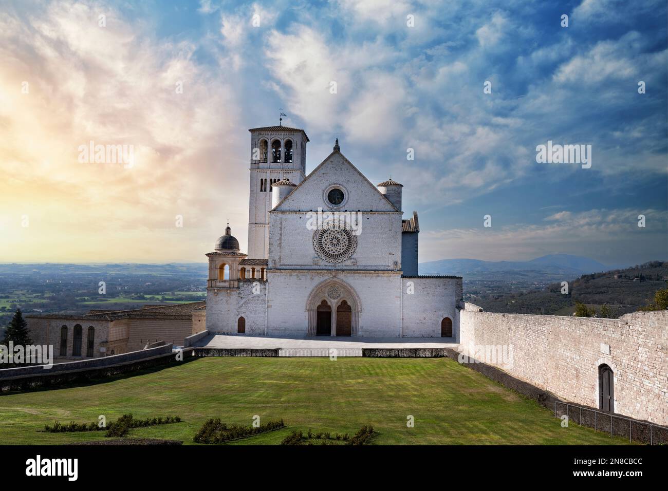 basilica di san francisco nella città di assisi Foto Stock