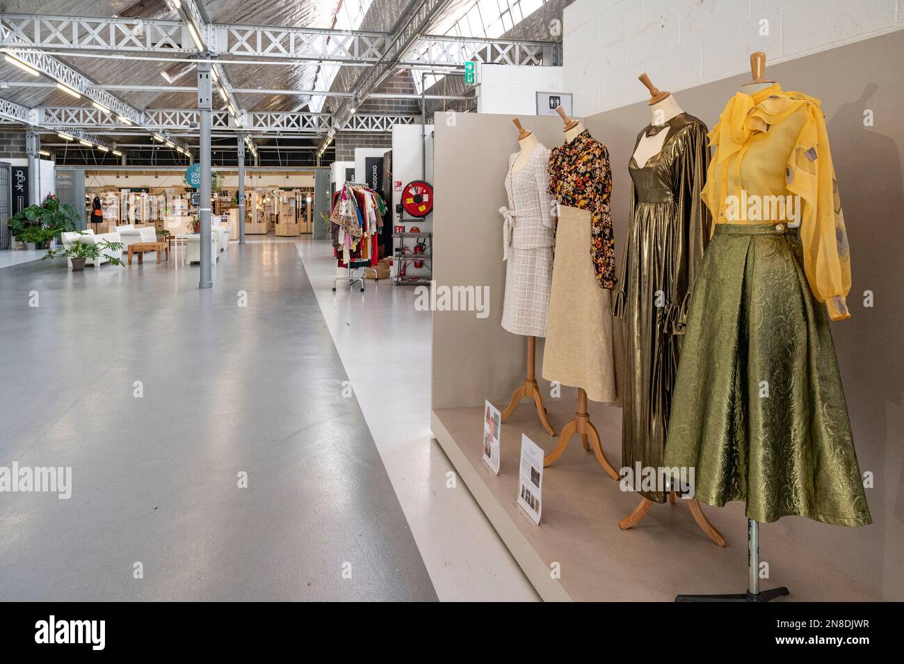 Le Vestiaire, negozi di artigianato e designer del Maisons de Mode a 27, Rue de l'Espérance a Roubaix, Hauts-de-France, Francia Foto Stock