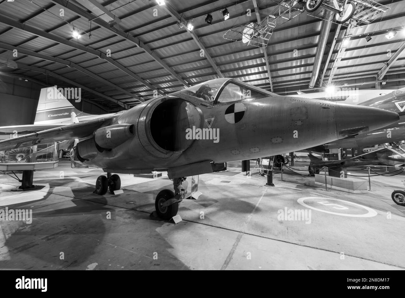 Yeovilton.Somerset.United Kingdom.October 23rd 2022.A Hawker Siddeley P.1127 l'aereo sperimentale è in mostra al Fleet Air Arm Museum di Somers Foto Stock
