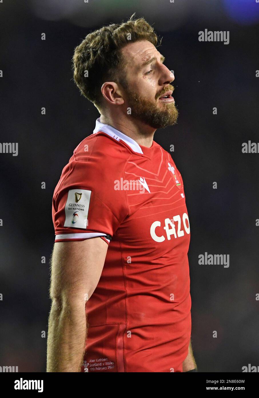 Edimburgo, Scozia, 11th febbraio 2023. Alex Cuthbert del Galles durante la partita delle Guinness 6 Nations al Murrayfield Stadium, Edimburgo. Il credito dell'immagine dovrebbe essere: Neil Hanna / Sportimage Credit: Sportimage/Alamy Live News Foto Stock