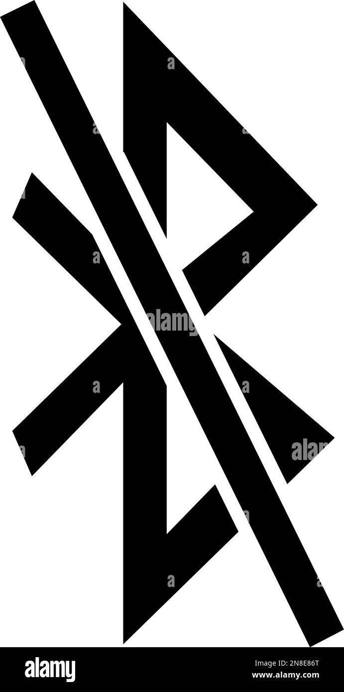 immagine vettoriale icona bluetooth disattivata o disattivata Illustrazione Vettoriale