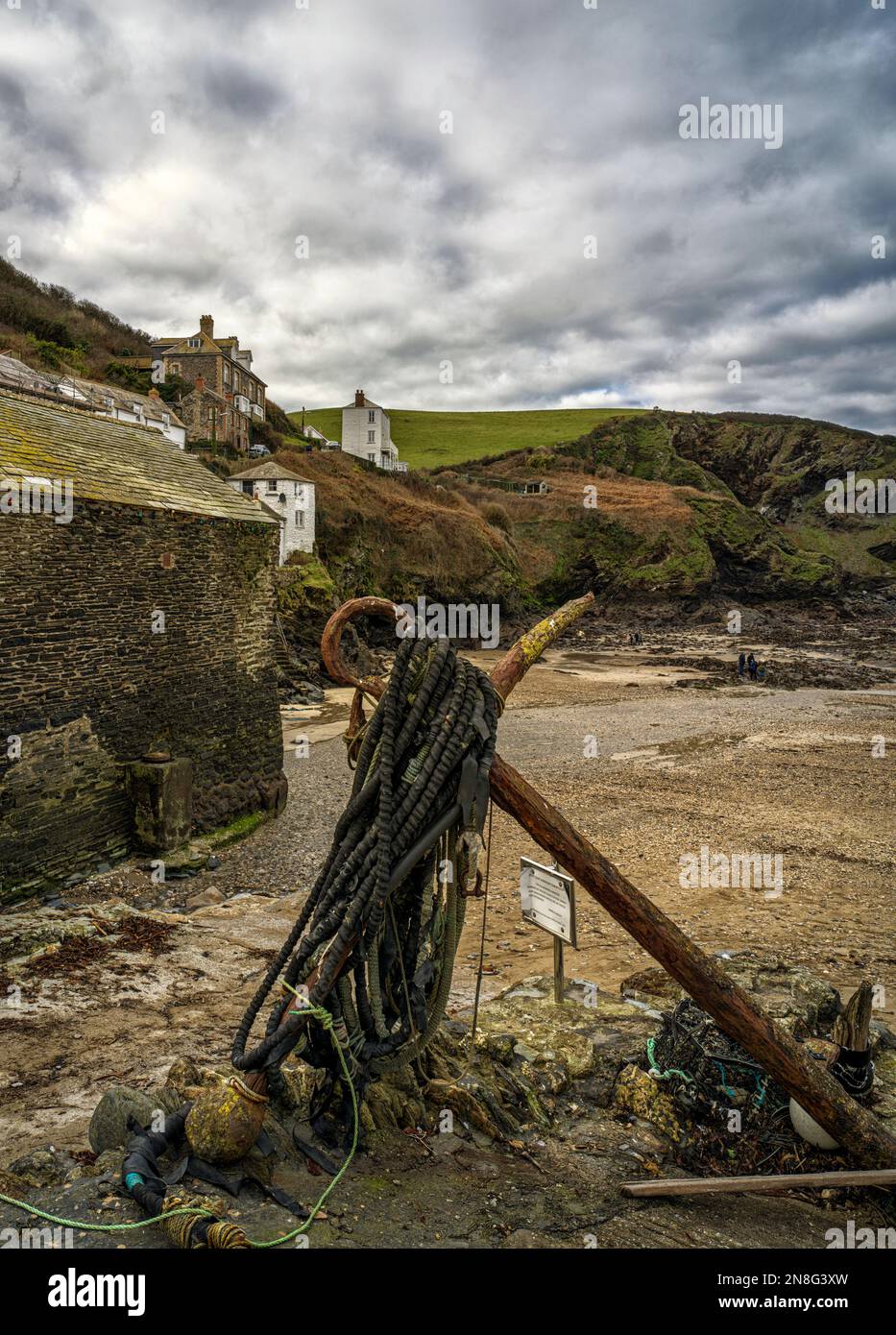 Il villaggio di pescatori della Cornovaglia di Port Isaac Foto Stock