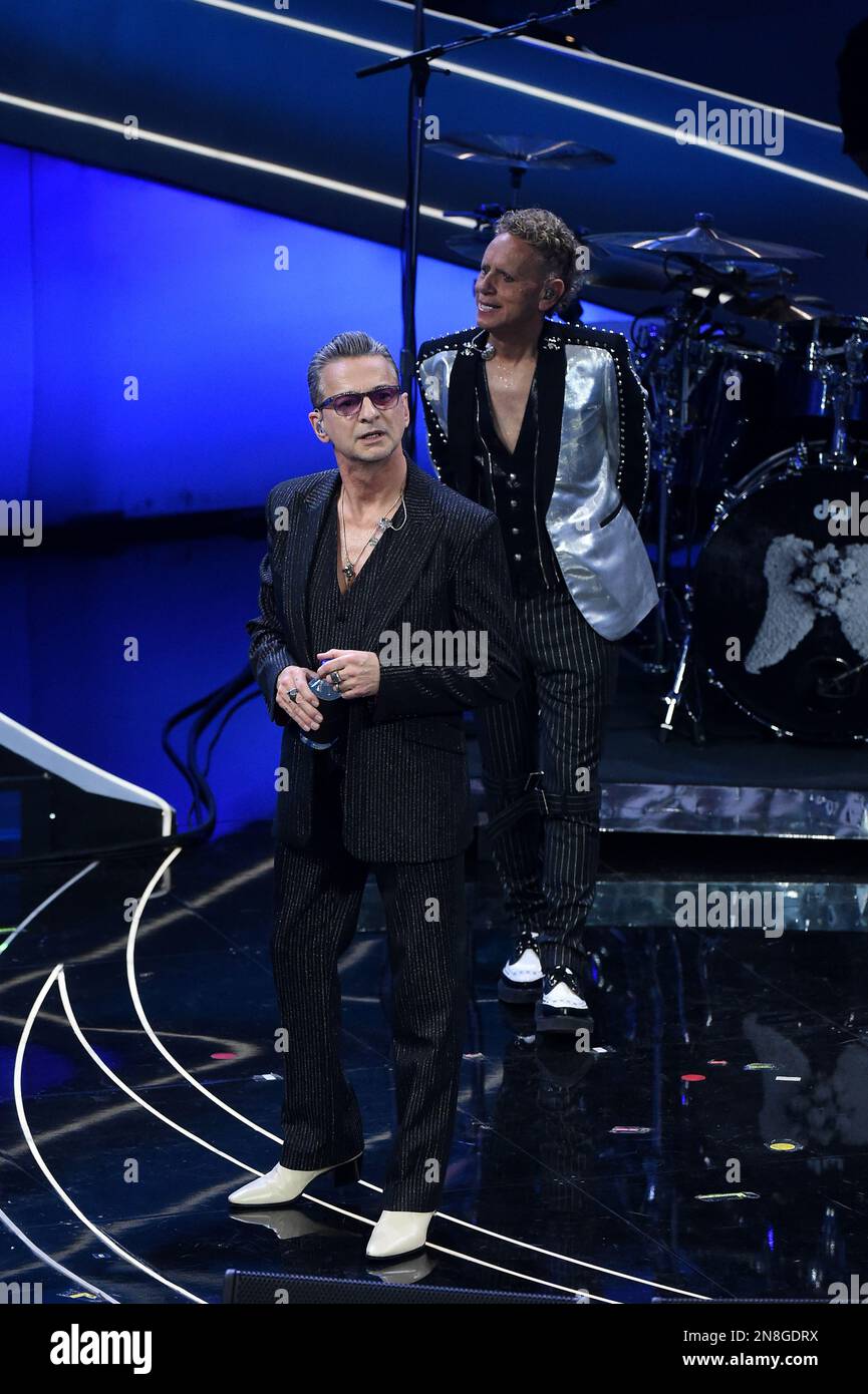 San Remo, Italia. 11th Feb, 2023. Sanremo, 73rd° Festival della canzone italiana, serata finale. Nella foto Depeche Mode Credit: Independent Photo Agency/Alamy Live News Foto Stock
