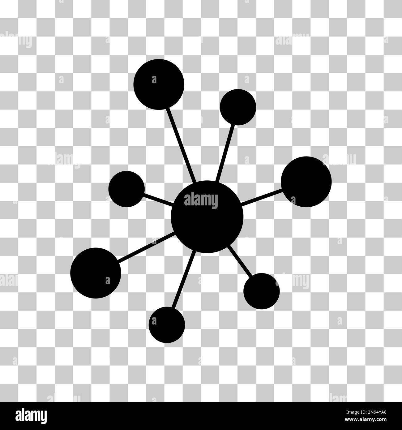 Hub flat network icona, connessione struttura vettore simbolo isolato sfondo, tecnologia sistema . Illustrazione Vettoriale