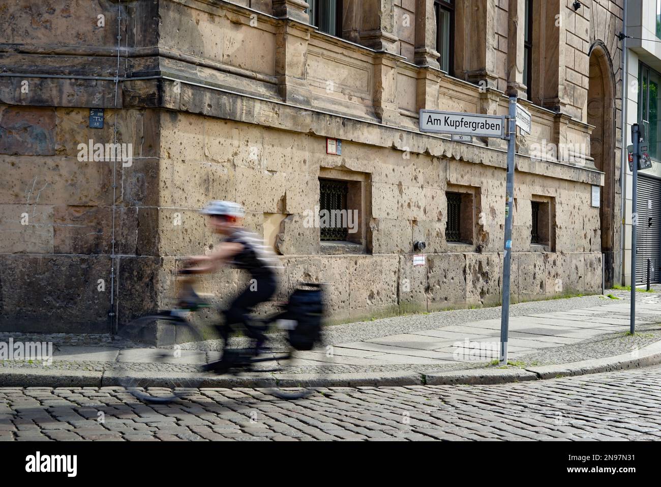 Berlin Mitte, Kupfergraben, Kriegsschäden aus dem 2. Weltkrieg Foto Stock