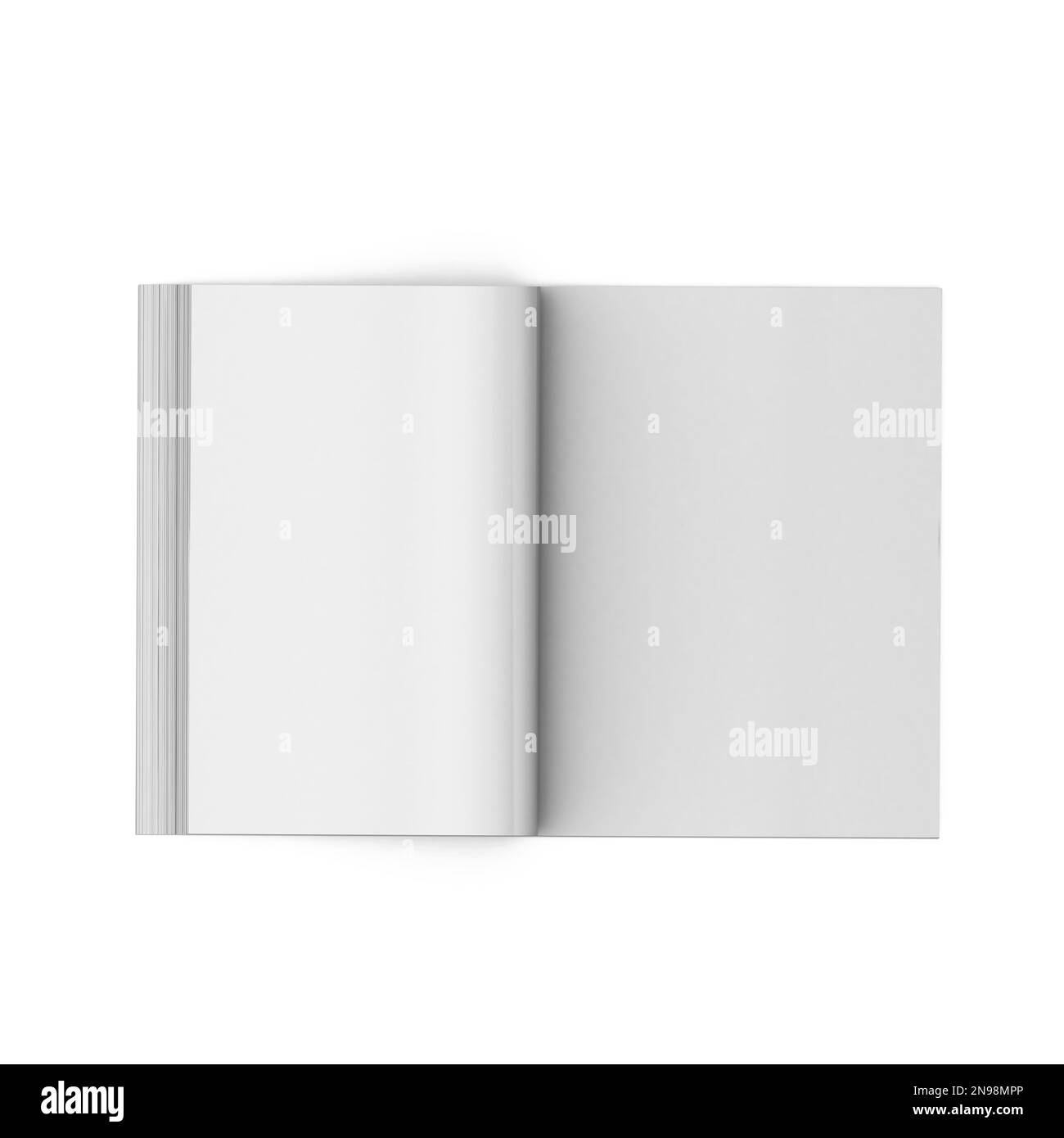 White Book, Template, Clean, Magazine, Mockup 3D rendering Foto Stock