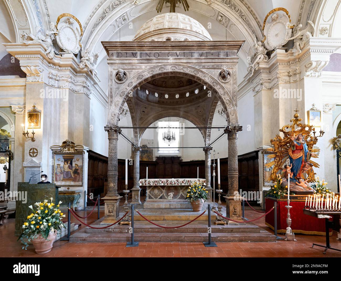 Spello Umbria Italia. Chiesa di Santa Maria maggiore Foto Stock