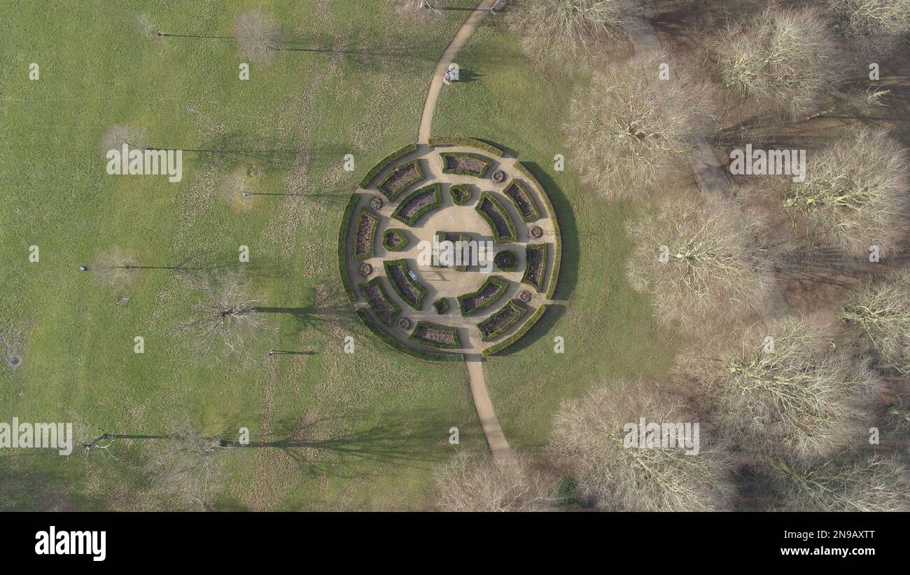 Vista aerea del War Memorial Park Foto Stock