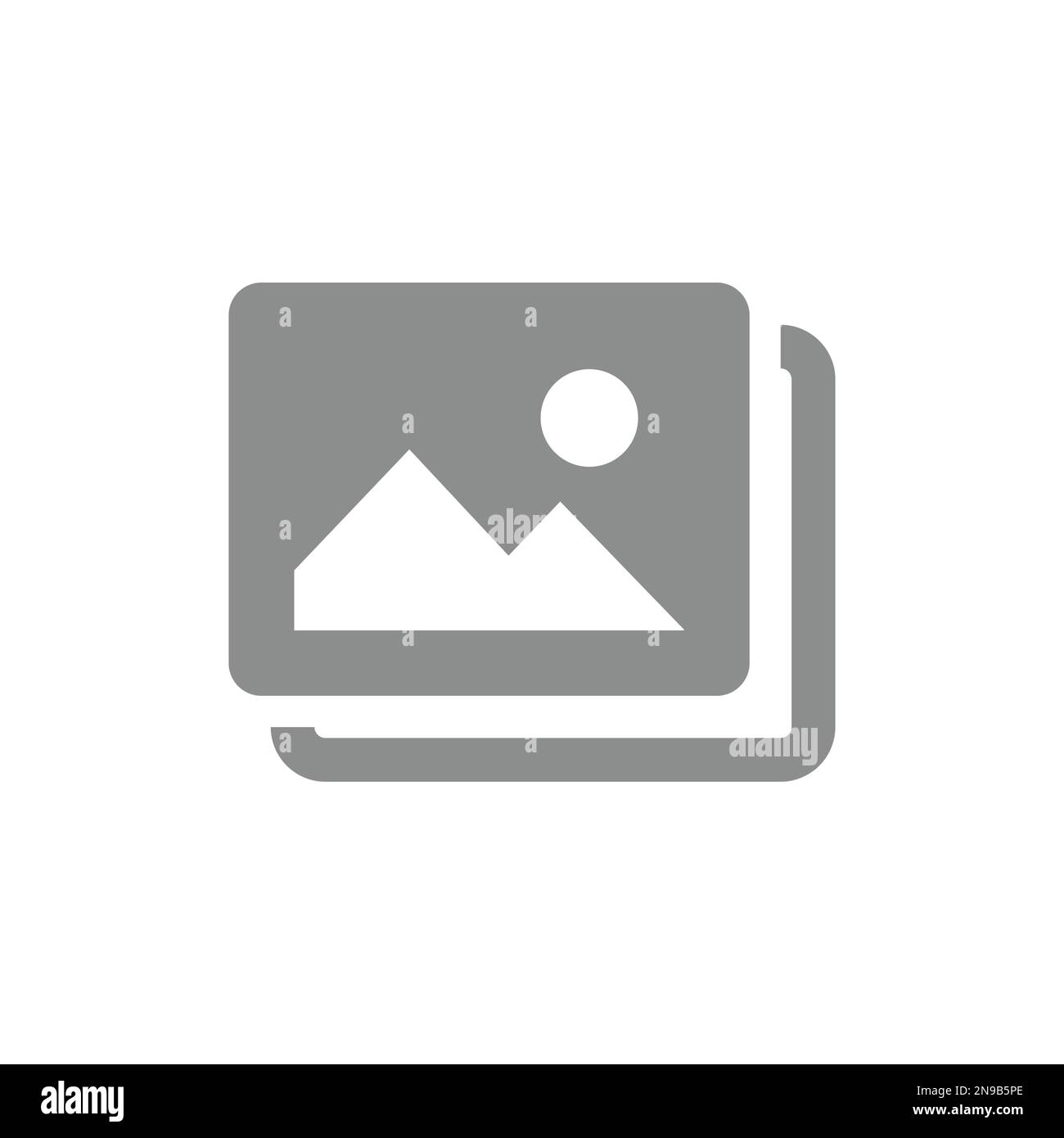 Icona del vettore file di foto. Immagine, simbolo di riempimento del supporto immagine. Illustrazione Vettoriale