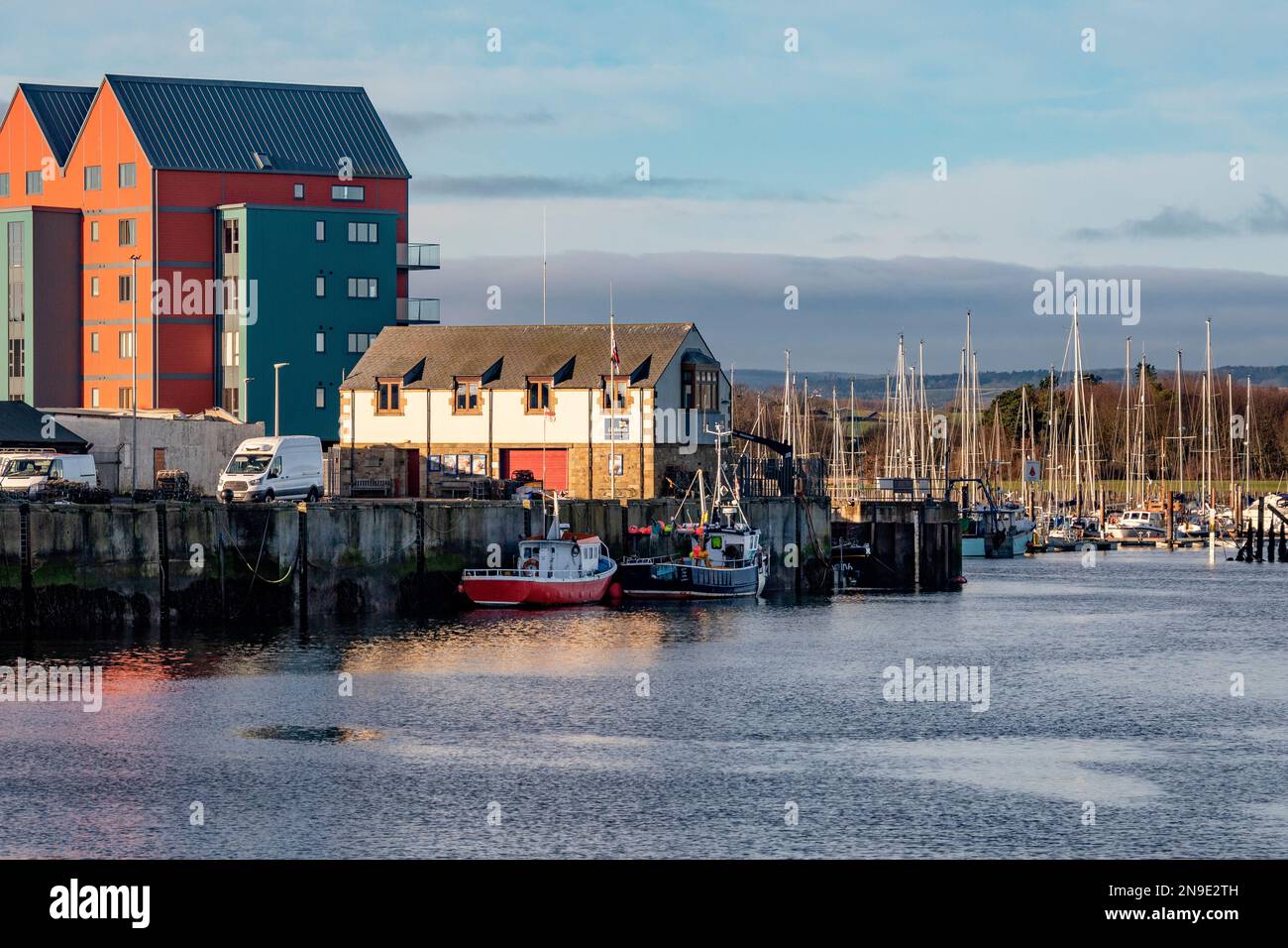 Il piccolo porto di Amle sulla costa del Northumberland nel nord-est dell'Inghilterra. Foto Stock