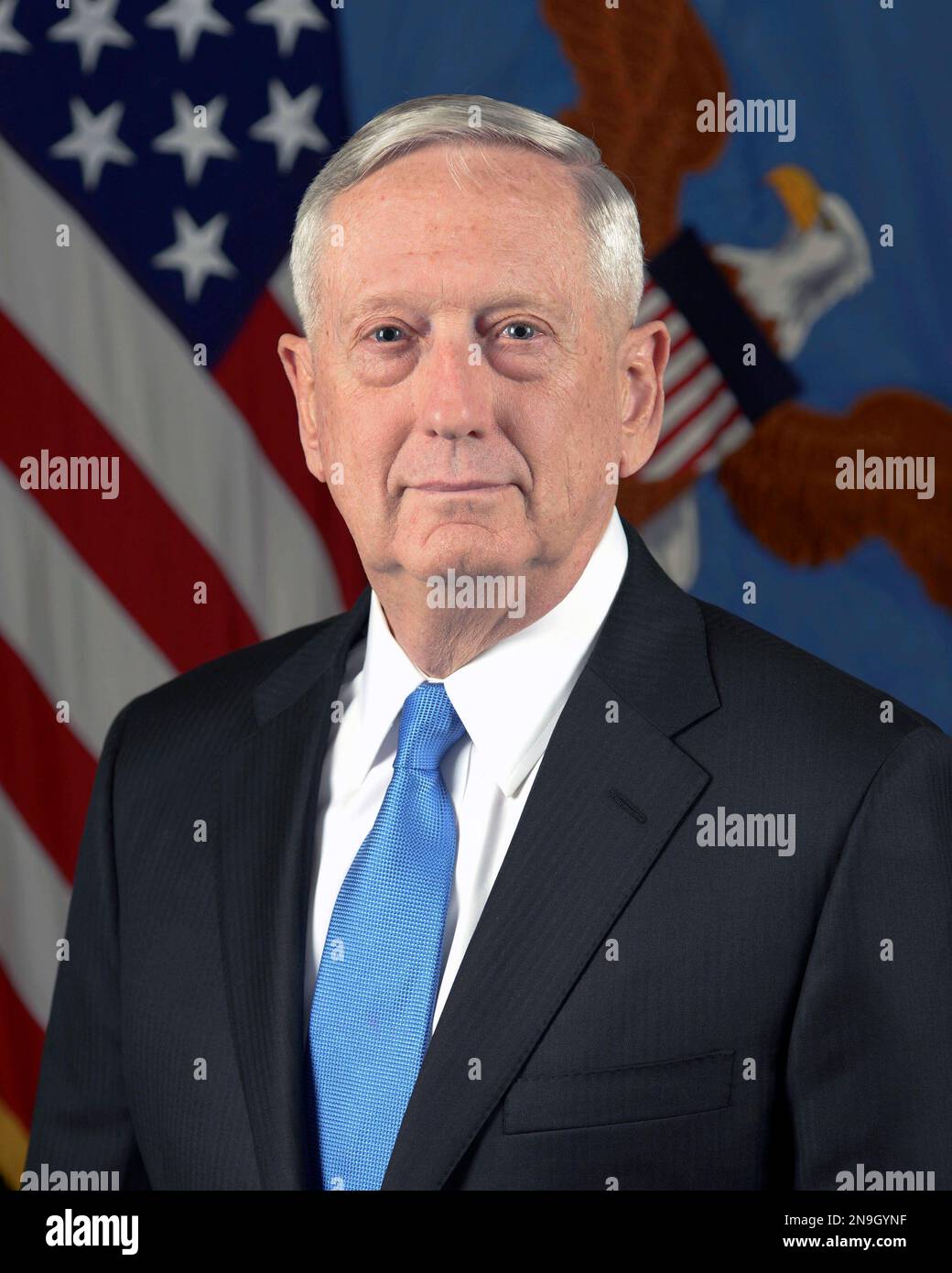 James N. Mattis, 26th Segretario della Difesa, James Norman Mattis, pensionato corpo della Marina degli Stati Uniti quattro stelle generale che ha servito come il 26th Segretario della Difesa degli Stati Uniti dal 2017 al 2019. Foto Stock