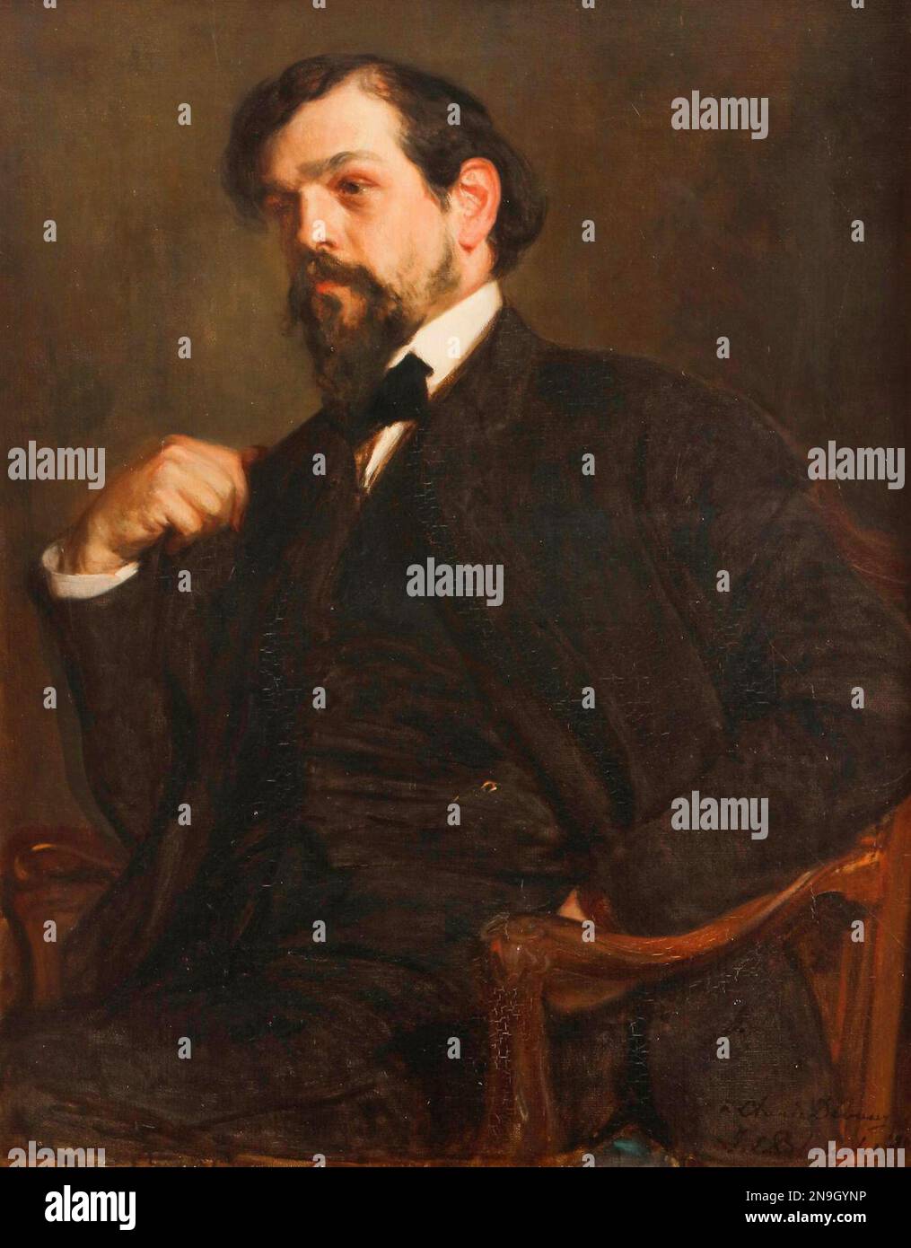 Claude Debussy, (1862 – 1918) compositore francese. Claude Debussy di Jacques-Émile Blanche Foto Stock