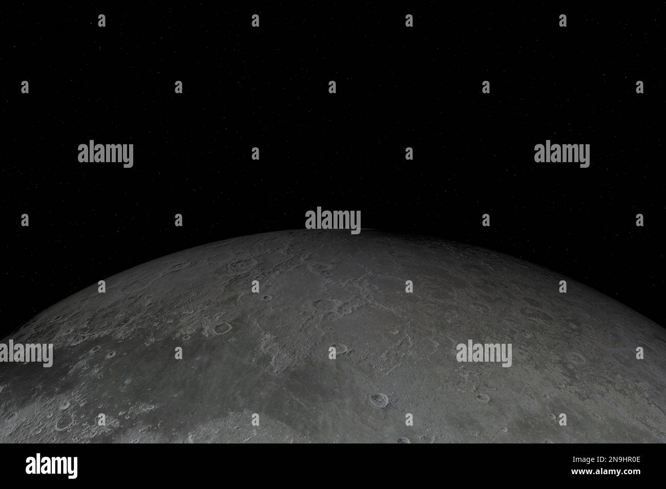 Fotografia digitale della Luna. Foto Stock