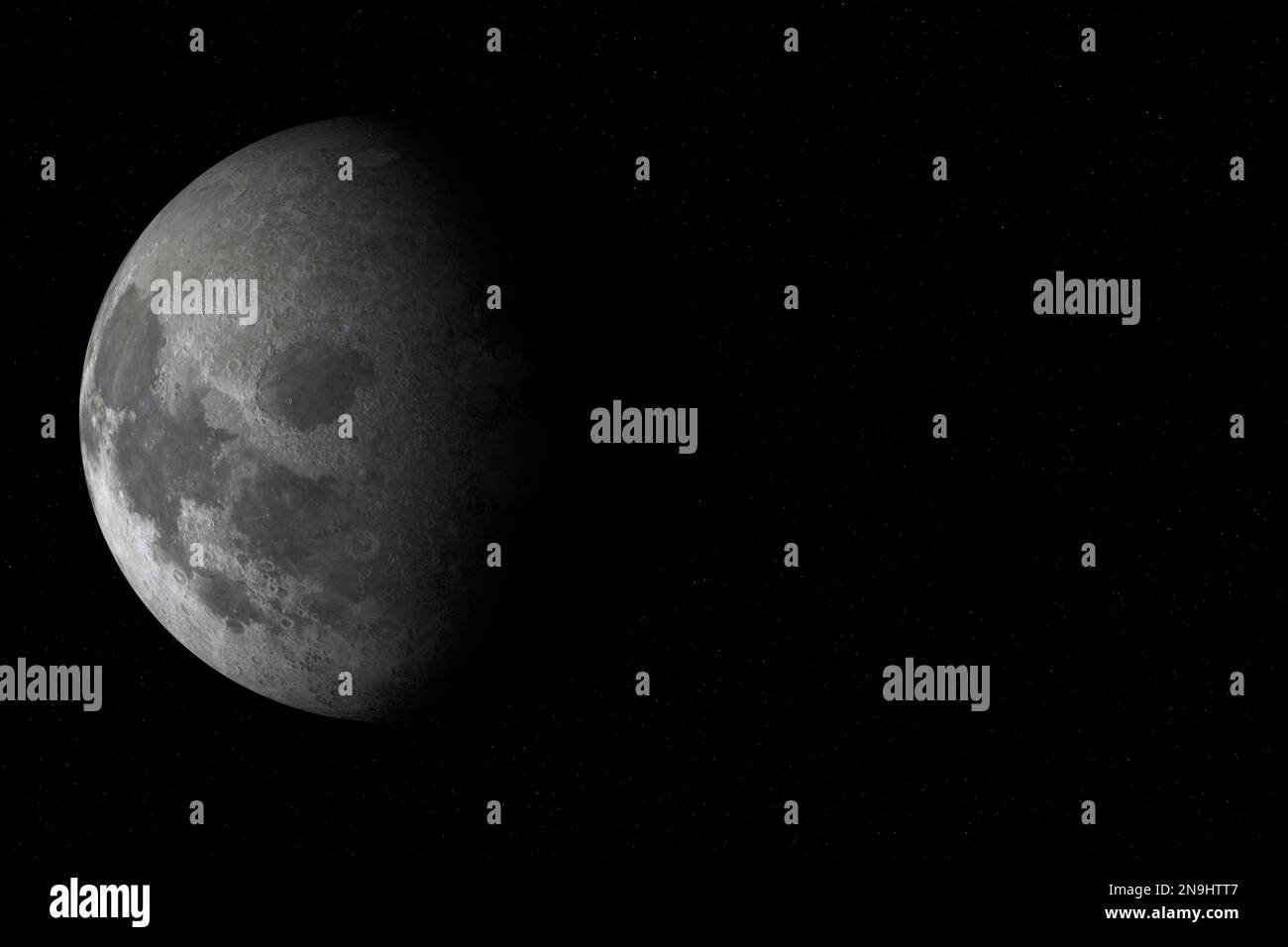 Fotografia digitale della Luna. Foto Stock