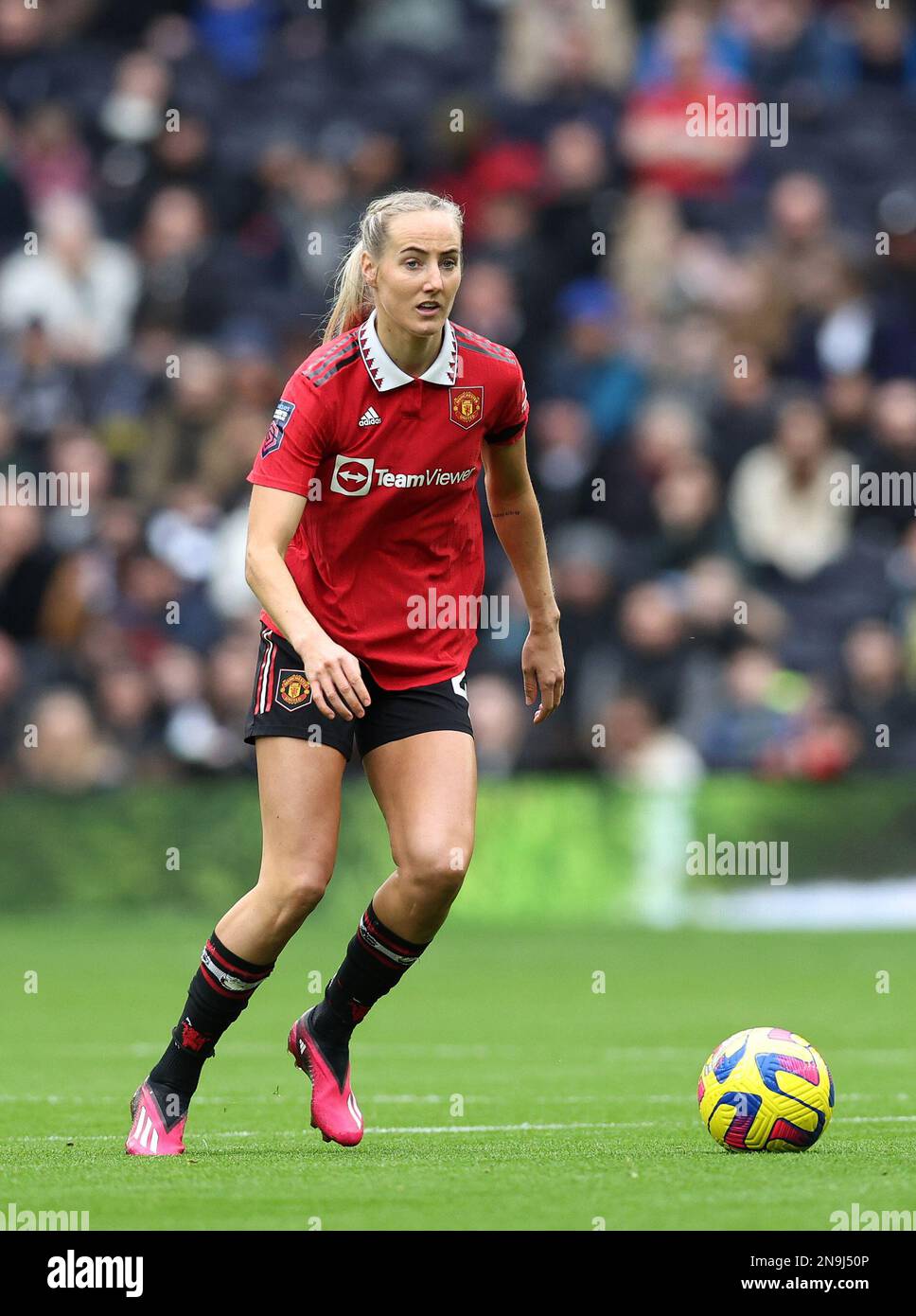 Londra, Inghilterra, 12th febbraio 2023. Millie Turner of Man Utd women durante la partita di Super League delle donne fa al Tottenham Hotspur Stadium, Londra. Il credito di foto dovrebbe essere: David Klein / Sportimage Foto Stock
