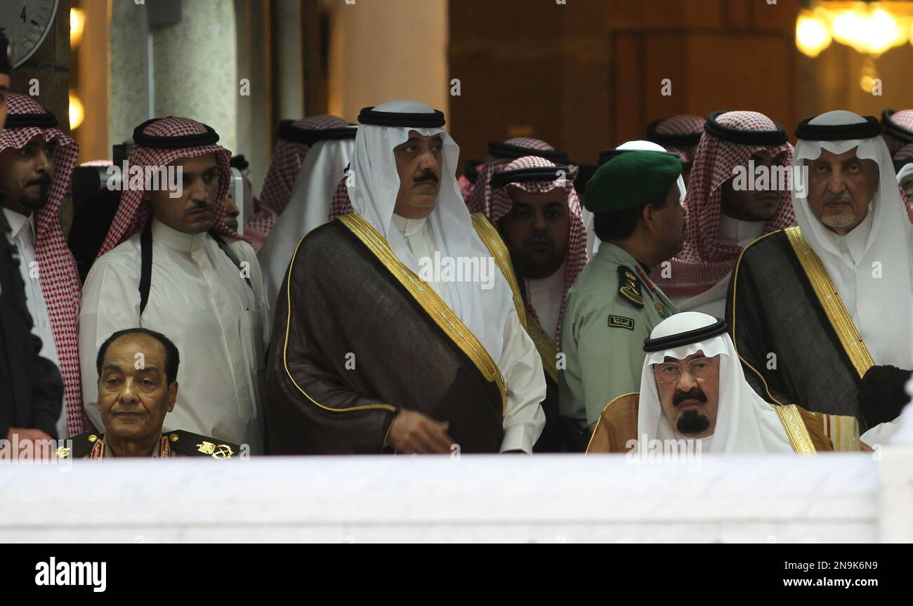 King Abdullah of Saudi Arabia, right bottom, and Egypt's military ruler ...