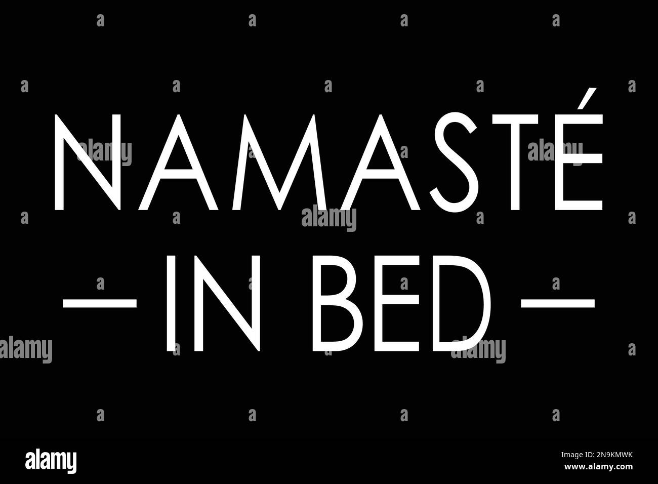 Namaste a letto frase divertente Illustrazione Vettoriale