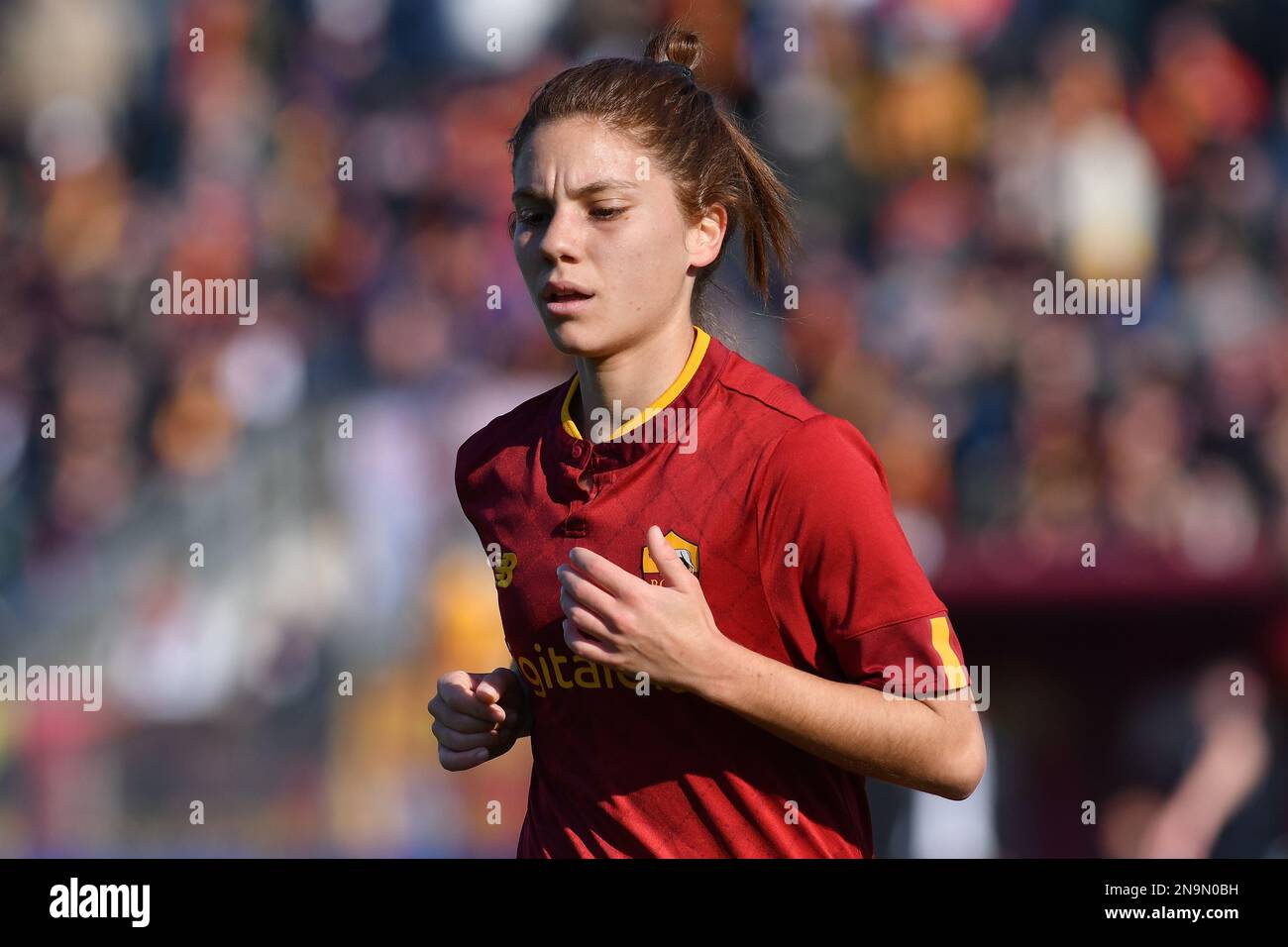 Roma, Italia , 11st febbraio, 2023 nella foto da sinistra a destra, Manuela Giugliano di AS Roma Durante il campionato femminile di calcio Serie a Match Roma contro Inter Credit: Massimo Insabato/Alamy Live News Foto Stock