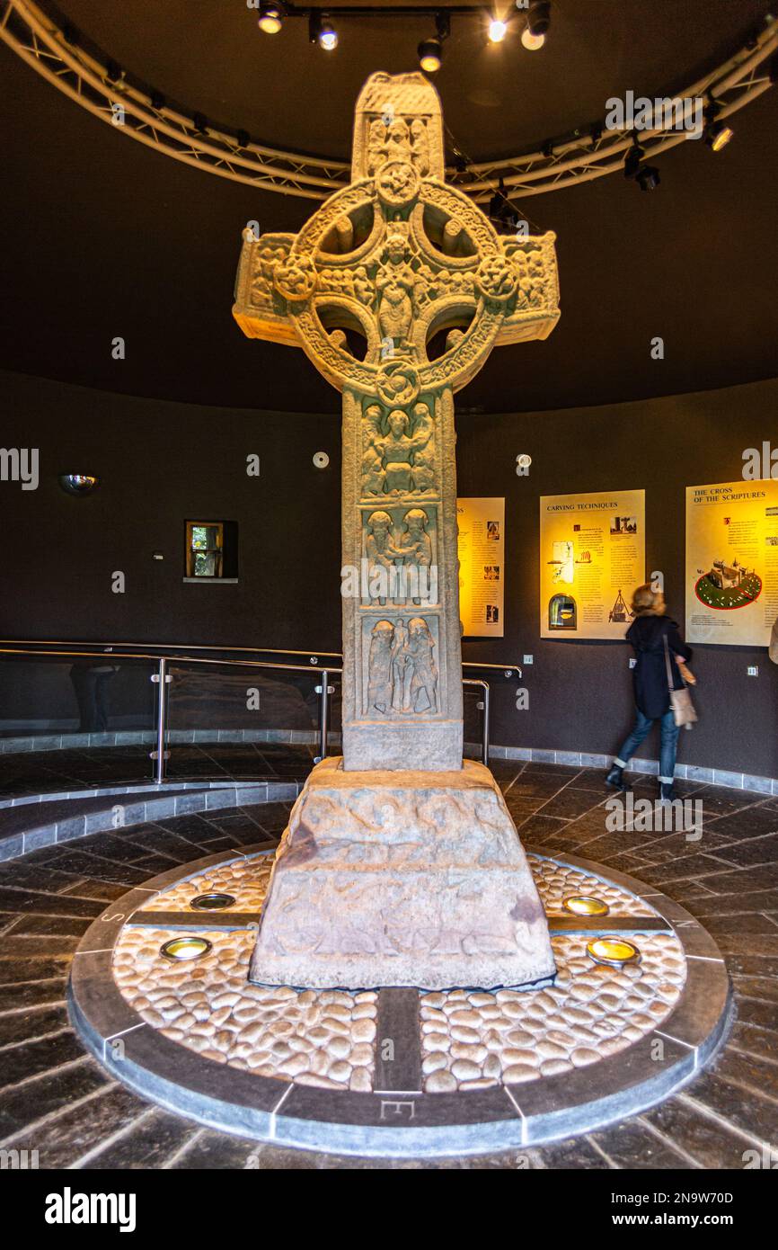 Cross of Scriptures, Clonmacnoise, County Longford, Irlanda Foto Stock