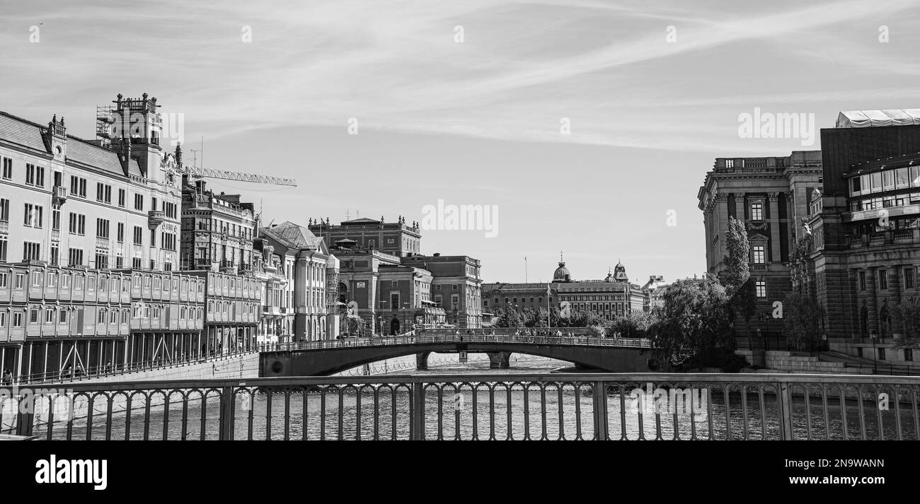 Vista dal ponte Foto Stock