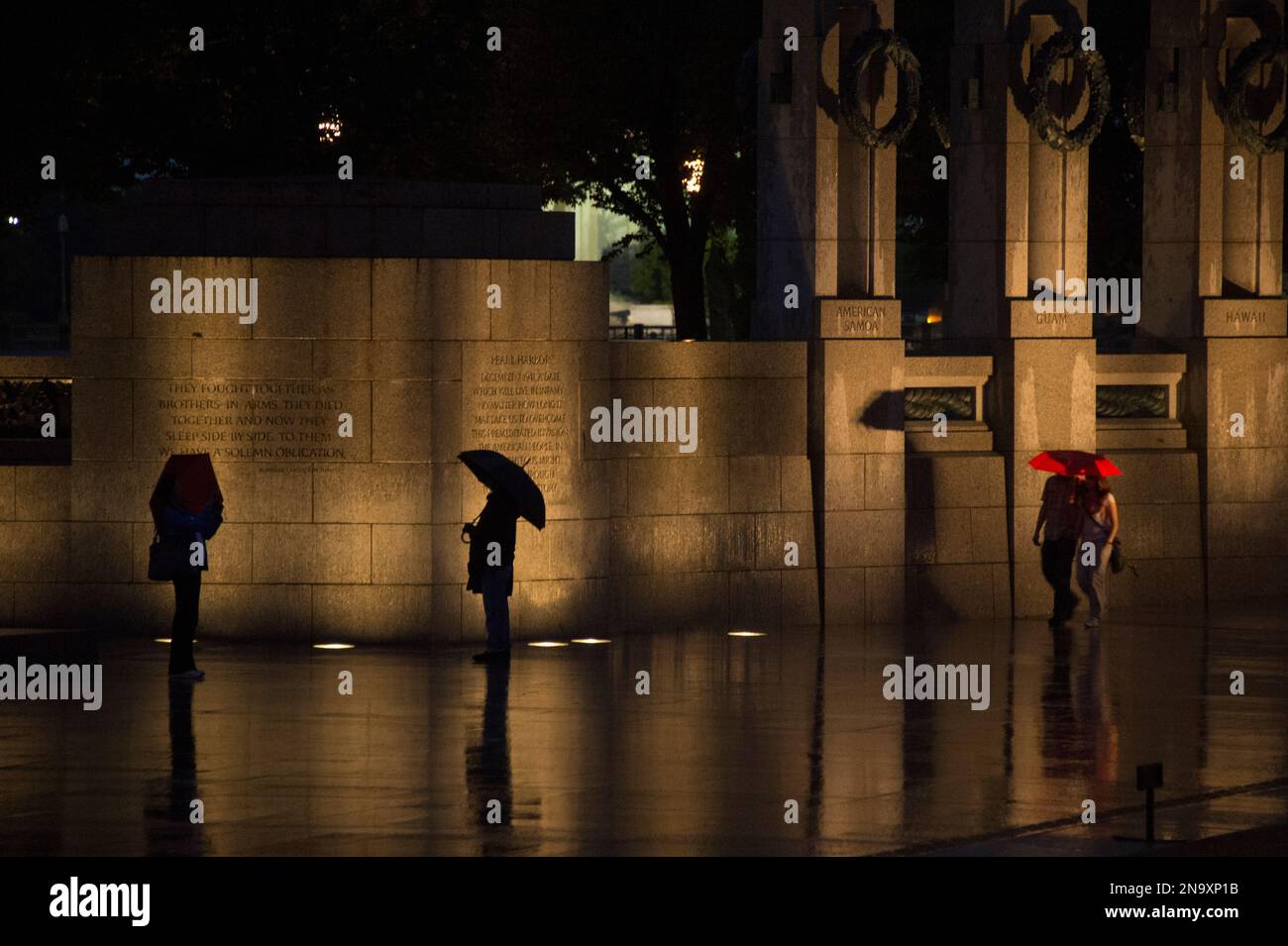 World War II Memorial a Washington, DC, USA; Washington, District of Columbia, Stati Uniti d'America Foto Stock