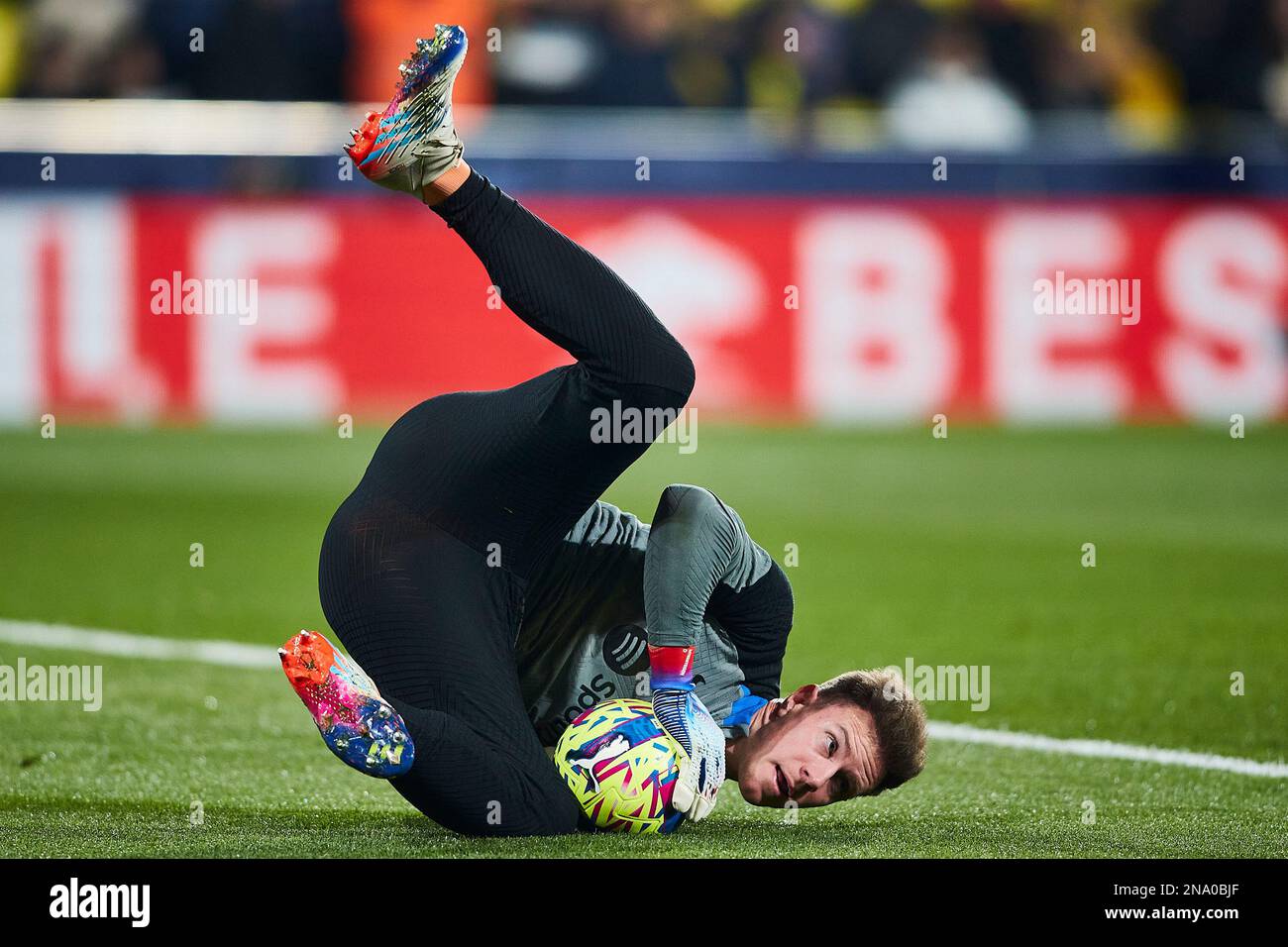 Marc Andre Ter Stegen (FC Barcelona, #1) si riscalda Foto Stock