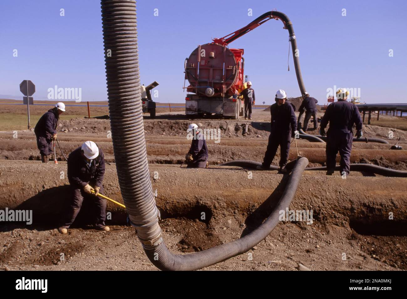 Operazioni petrolifere; North Slope, Alaska, Stati Uniti d'America Foto Stock