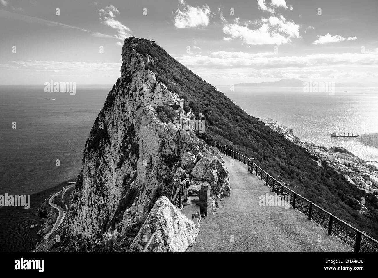 Rocca di Gibilterra; Gibilterra Foto Stock