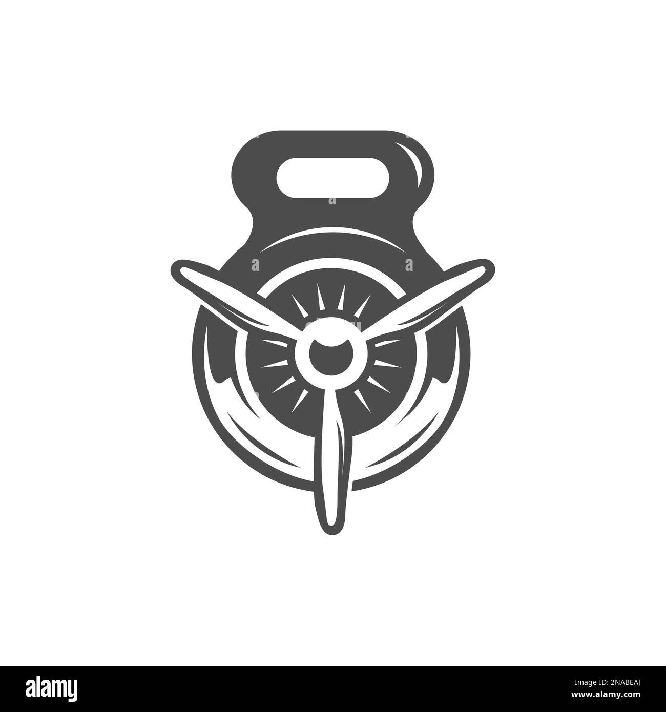 Icona Kettlebell. Simbolo del peso sportivo e fitness. Illustrazione vettoriale.EPS 10 Illustrazione Vettoriale