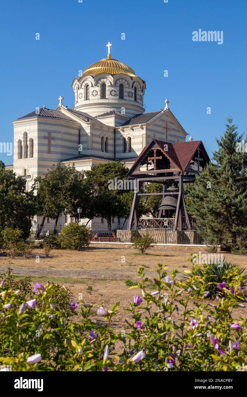 Cattedrale di Vladimir in Tauric Chersonese, penisola di Crimea. Foto Stock