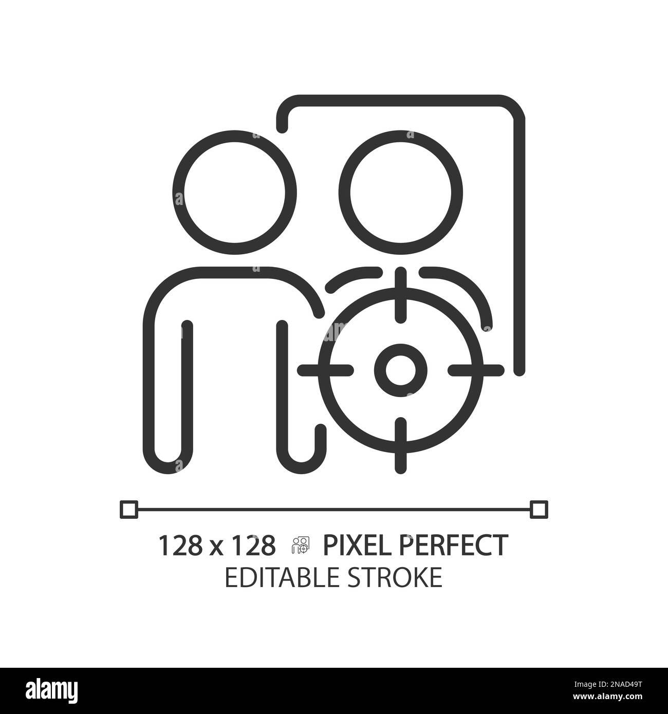 Icona lineare di auto-pixel Perfect Illustrazione Vettoriale