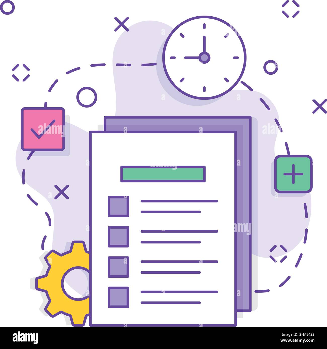 Subgoal decomposizione vettore design, business società Joint partnership Vendite e Marketing gestione Chunk Down obiettivi in parti gestibili Illustrazione Vettoriale