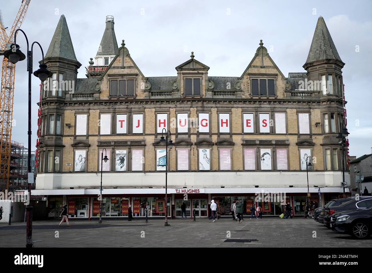 TJS, grande magazzino TJ Hughes, 105 London Road, Liverpool, Merseyside, Inghilterra, REGNO UNITO Foto Stock