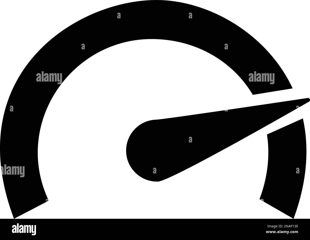 Tachimetro, icona contagiri. Segnale indicatore di velocità. Internet velocità auto. Concetto di prestazioni. Segnale di velocità elevata. Icona semplice piatta - vettore stock. Illustrazione Vettoriale