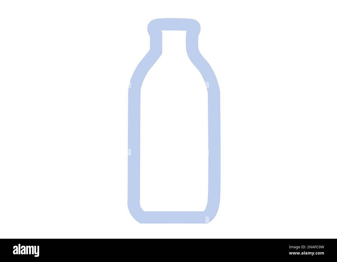 Illustrazione di una bottiglia di latte Foto Stock