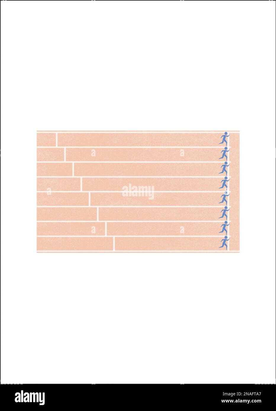 Gara con partenza scaglionata Foto Stock