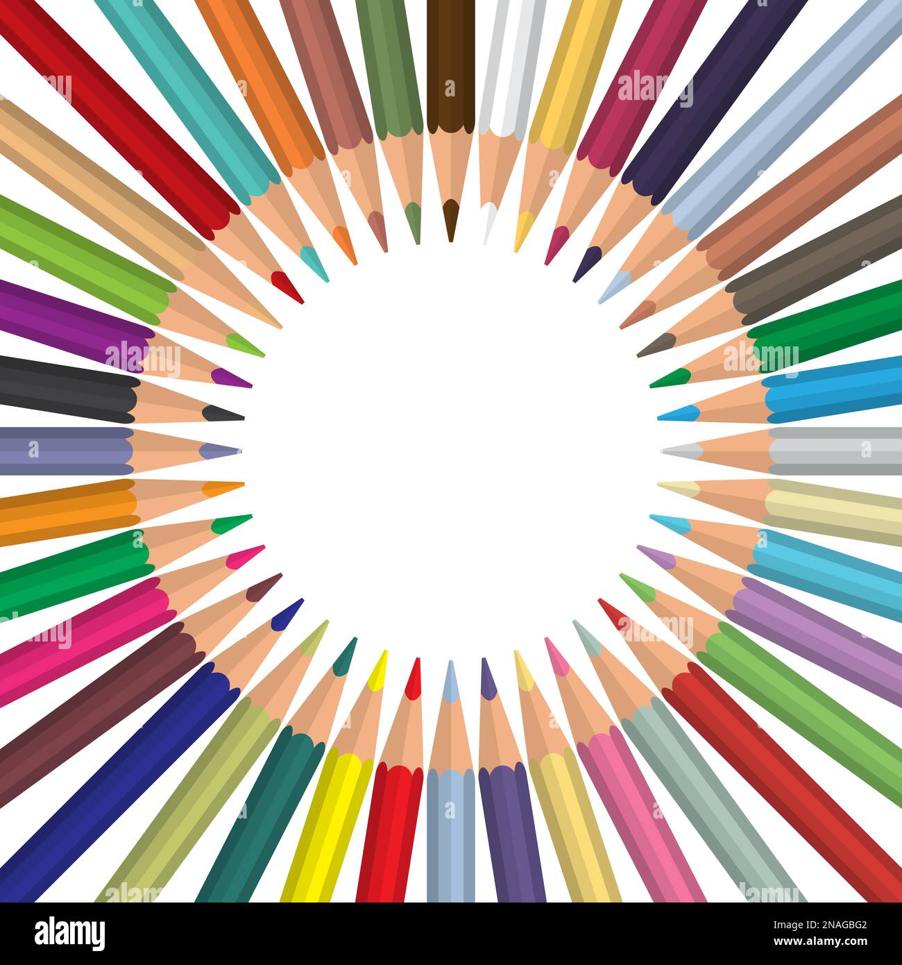 Le matite multicolore indicano. Spazio per il testo. Illustrazione vettoriale EPS10 Illustrazione Vettoriale