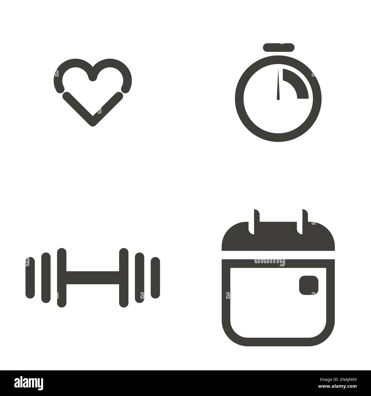Set di oggetti sul tema dell'icona dello sport Illustrazione Vettoriale