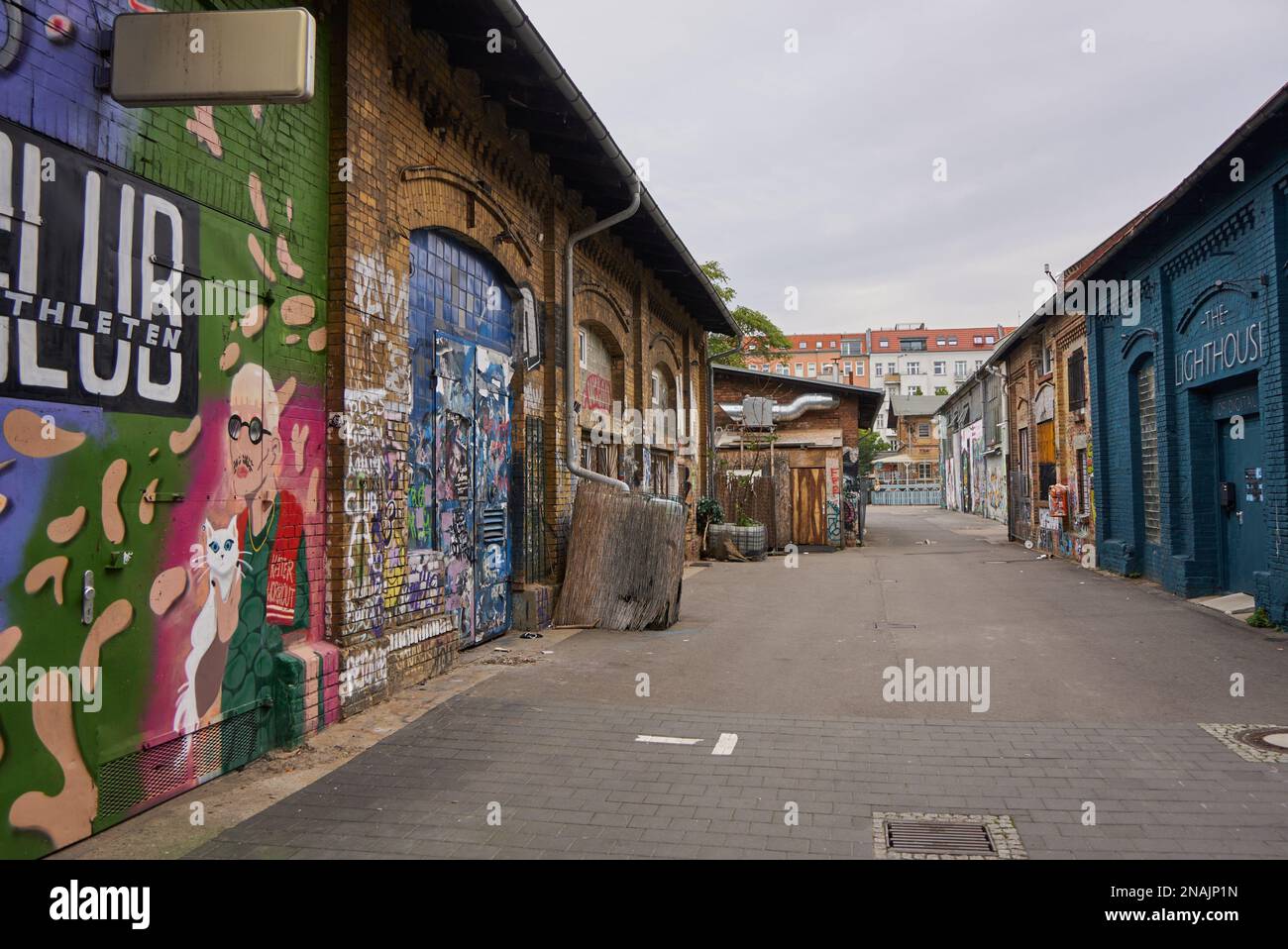 Il Graffiti sulla RAW-Gelaende in via Berlino Foto Stock