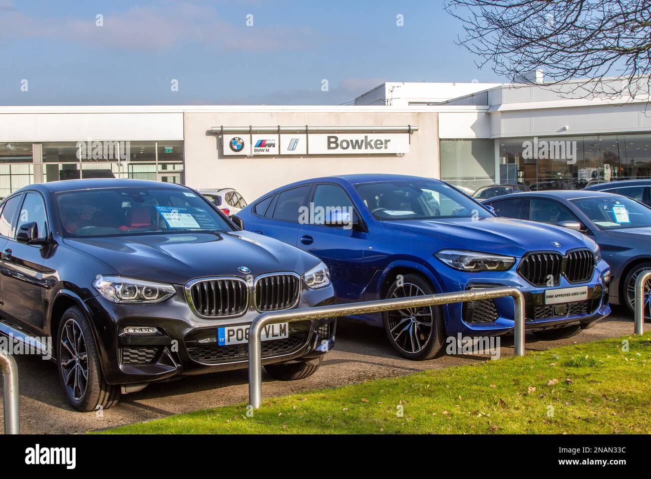 2018 grigio BMW X4 Xdrive20D M Sport Auto BMW nuove auto usate e approvate presso la concessionaria BOWKER di Preston, Regno Unito Foto Stock