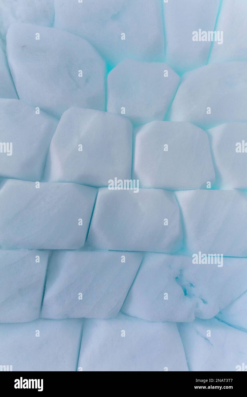 Ice Castle nel lago George Foto Stock