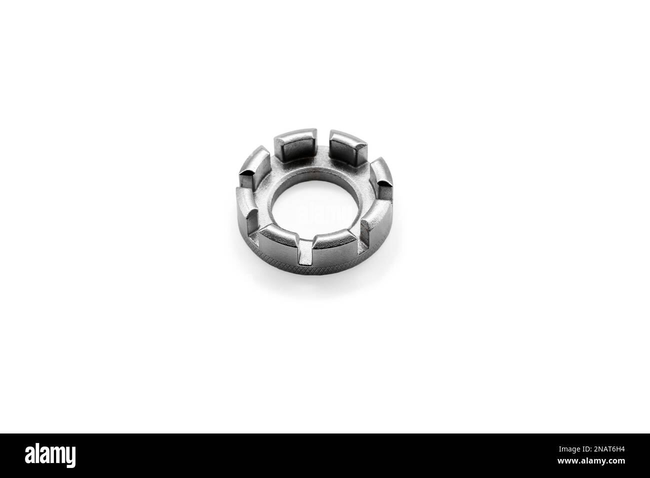 Chiave a raggi per bicicletta. Primo piano. Isolato su sfondo bianco. Foto Stock