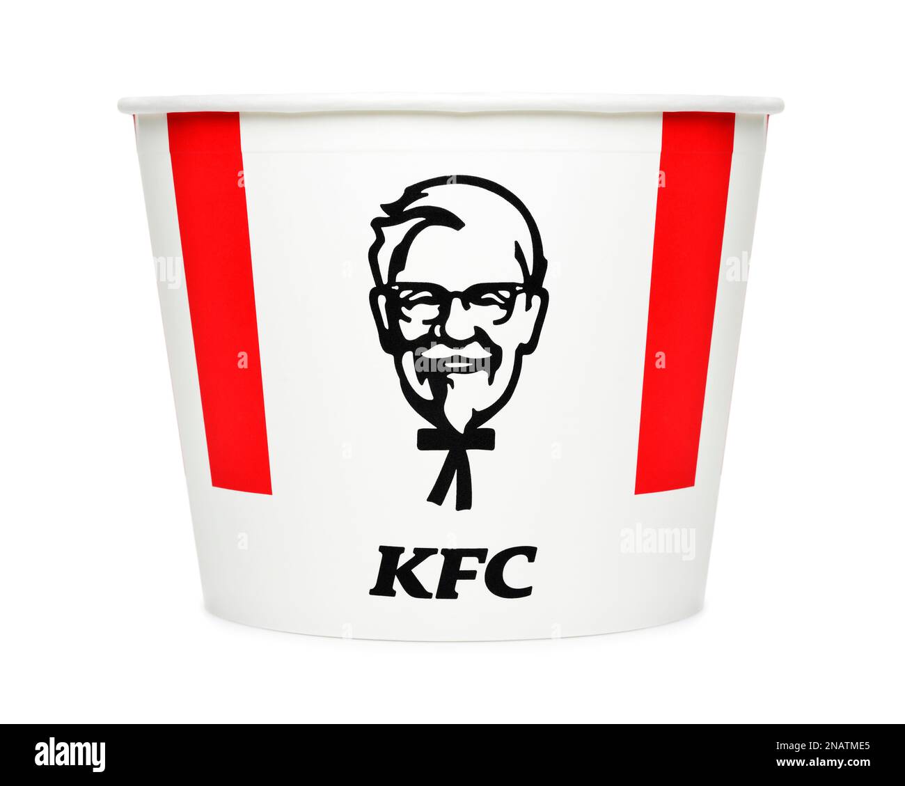 KFC Bucket da un Kentucky Fried Chicken Fast Food Restaurant, Regno Unito Foto Stock